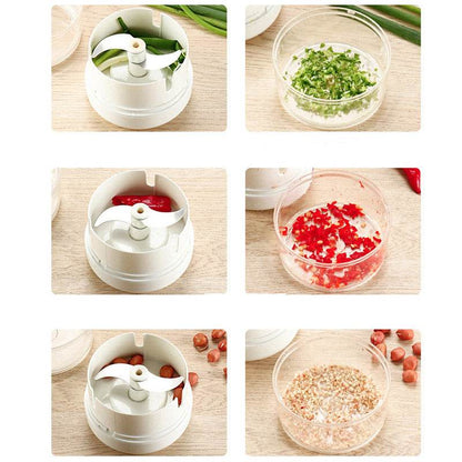 Coupe-légumes manuel Multifunction Food Chopper avec lame magnétique en acier inoxydable pour hachage sécurisé et efficace des fruits et légumes