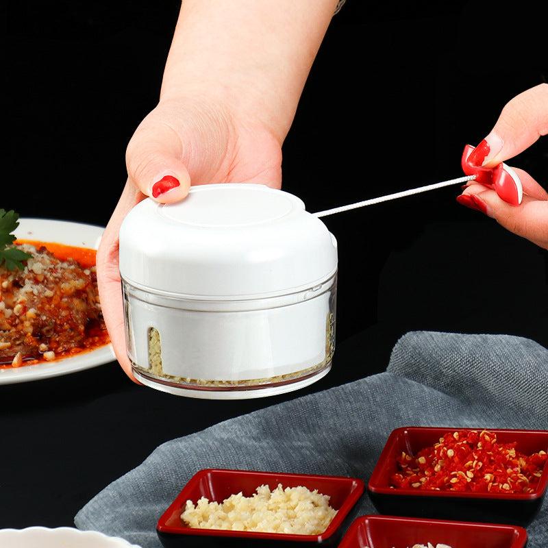 Coupe-légumes manuel Multifunction Food Chopper avec lame magnétique en acier inoxydable durable pour hacher fruits et légumes en cuisine